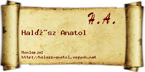 Halász Anatol névjegykártya